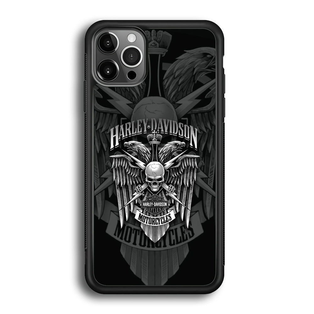 Harley Davidson Silver Pinion iPhone 12 Pro Max Case-Xtracase