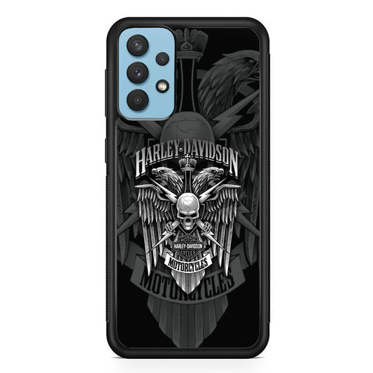 Harley Davidson Silver Pinion Samsung Galaxy A32 Case-Xtracase