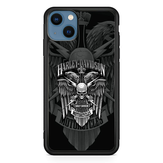 Harley Davidson Silver Pinion iPhone 14 Plus Case-Xtracase