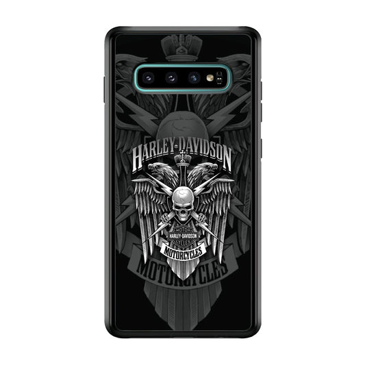 Harley Davidson Silver Pinion Samsung Galaxy S10 Case-Xtracase