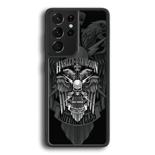 Harley Davidson Silver Pinion Samsung Galaxy S21 Ultra Case-Xtracase