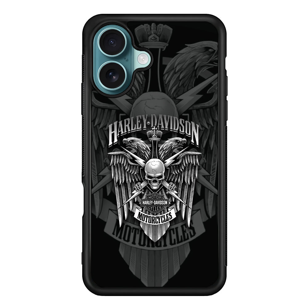 Harley Davidson Silver Pinion iPhone 16 Plus Case - Xtracase