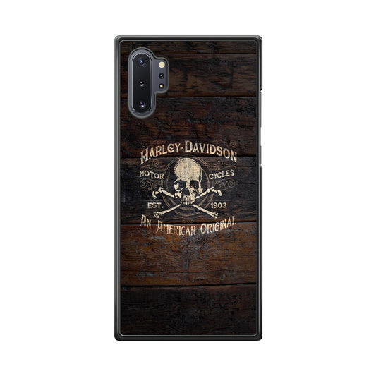 Harley Davidson Skull Logo In Wood Samsung Galaxy Note 10 Plus Case-Xtracase