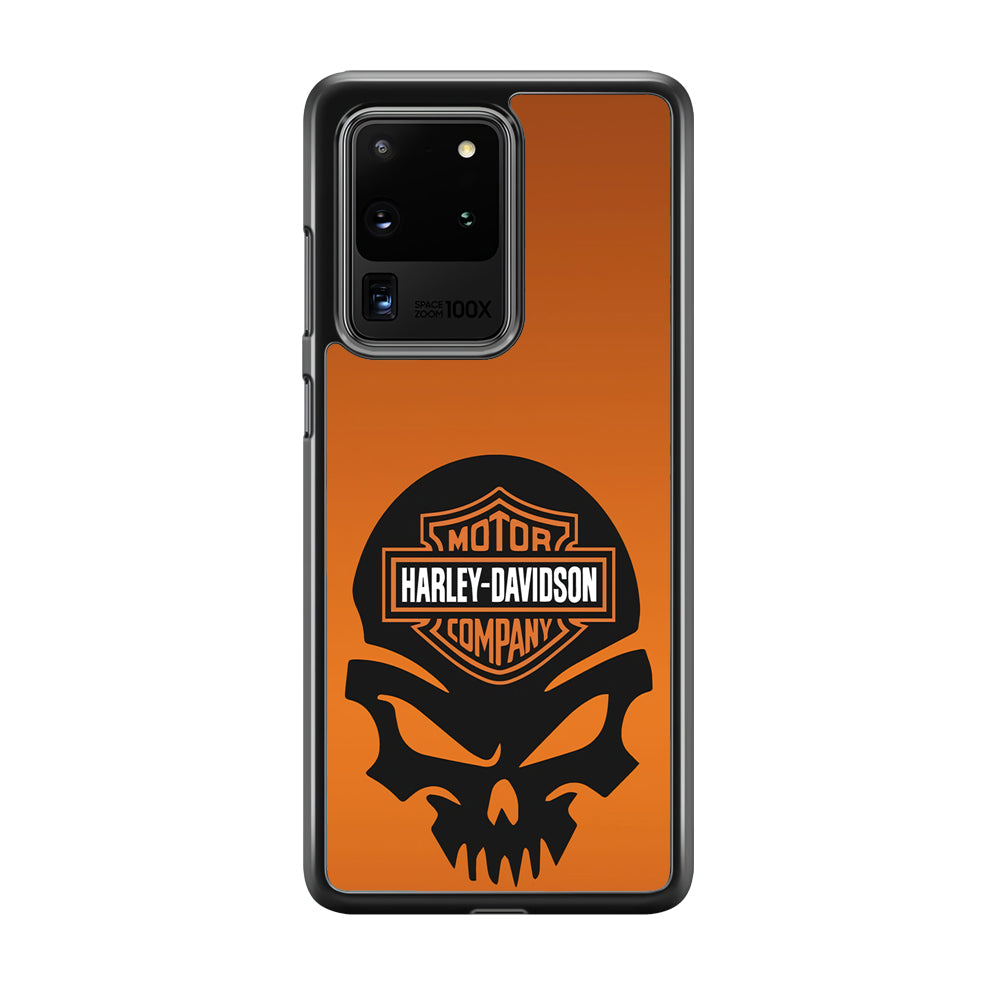 Harley Orange Skull Emblem Samsung Galaxy S20 Ultra Case-Xtracase