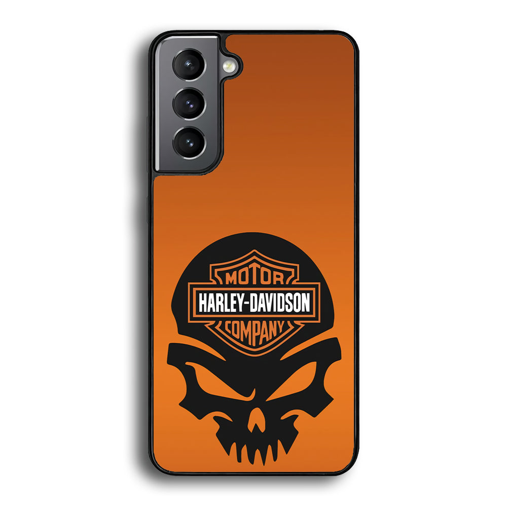 Harley Orange Skull Emblem Samsung Galaxy S21 Plus Case-Xtracase