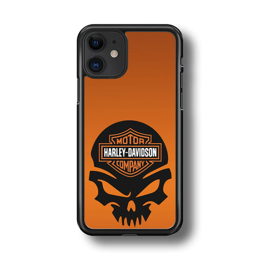 Harley Orange Skull Emblem iPhone 11 Case-Xtracase