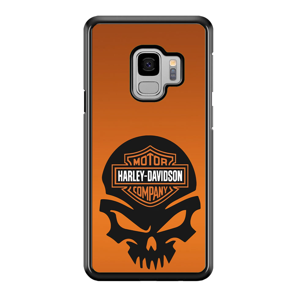 Harley Orange Skull Emblem Samsung Galaxy S9 Case-Xtracase