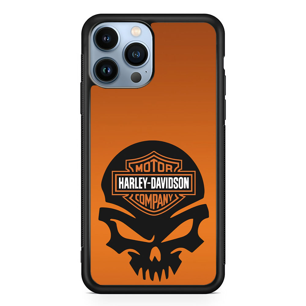 Harley Orange Skull Emblem iPhone 13 Pro Case-Xtracase
