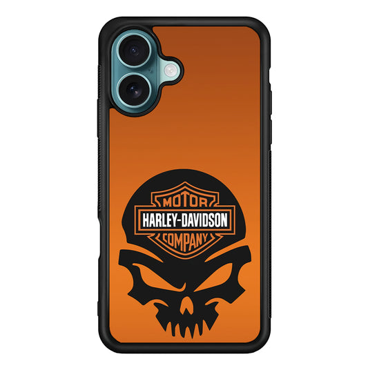 Harley Orange Skull Emblem iPhone 16 Case - Xtracase