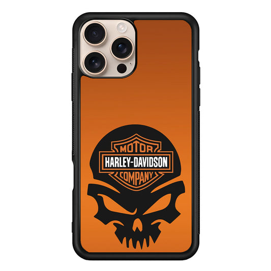 Harley Orange Skull Emblem iPhone 16 Pro Max Case - Xtracase