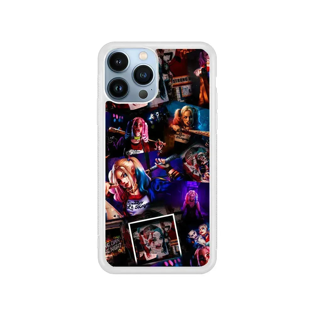 Harley Quinn Photo Aesthetics iPhone 15 Pro Max Case-Rubber / White (2D Case)-Xtracase
