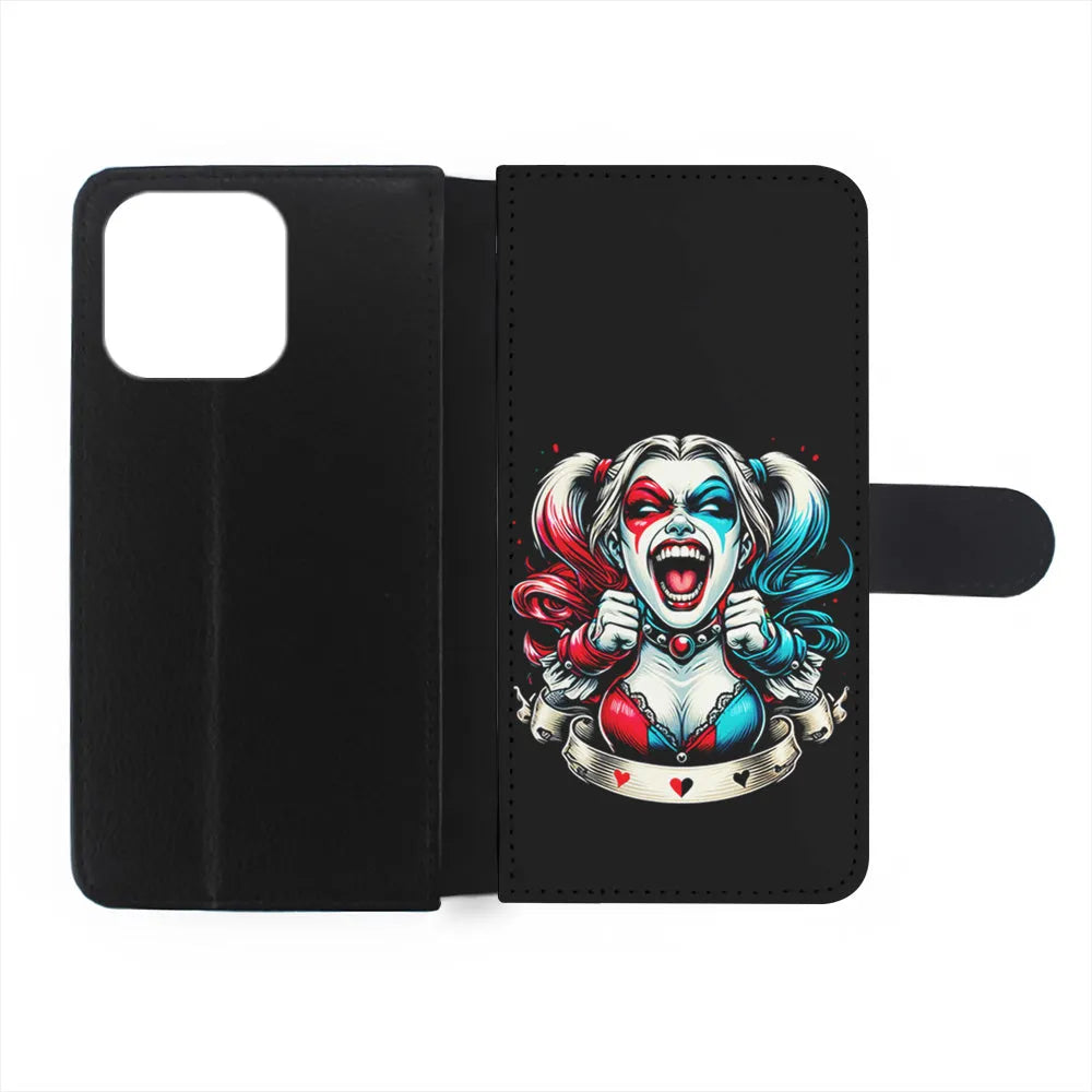 Harley Quinn Scream iPhone 13 Pro Case-Flip Wallet Case-Xtracase