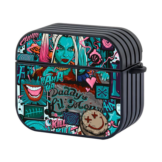 Harley Quinn Stare of Lil Monster Apple Airpods 4 Case-Xtracase