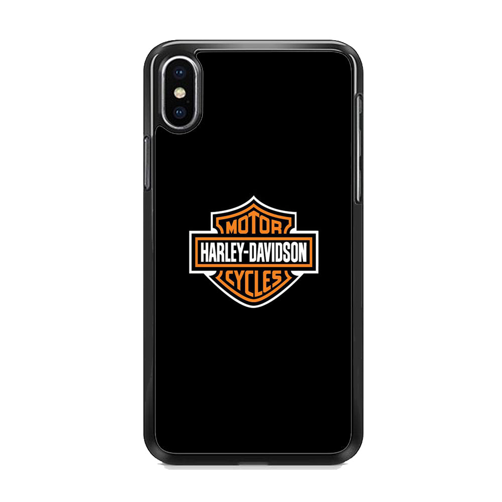 Harley Davidson Logo Black iPhone X Case-Xtracase