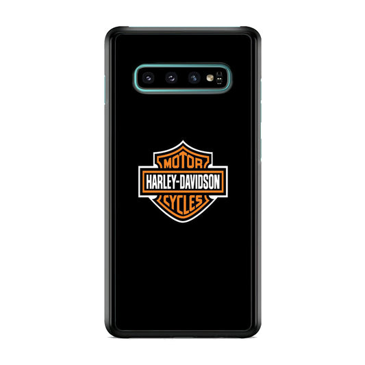 Harley Davidson Logo Black Samsung Galaxy S10 Case-Xtracase