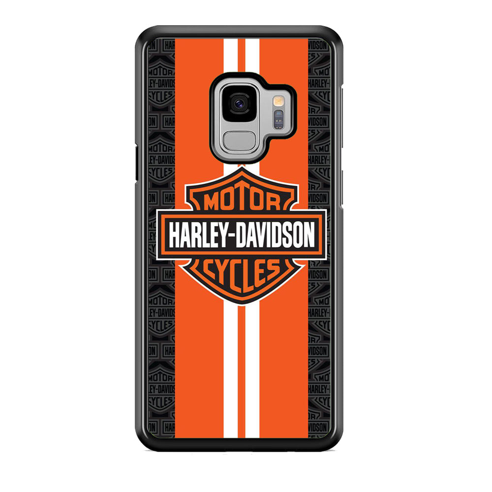 Harley Davidson Orange Stripe White Samsung Galaxy S9 Case-Xtracase