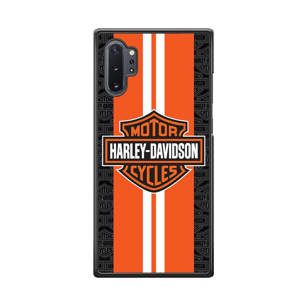 Harley Davidson Orange Stripe White Samsung Galaxy Note 10 Plus Case-Xtracase