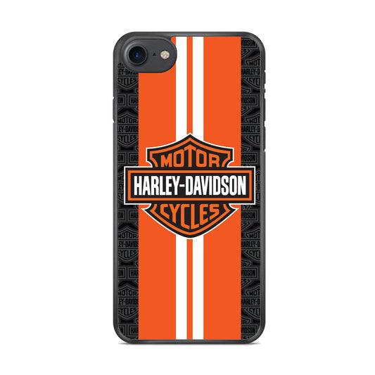 Harley Davidson Orange Stripe White iPhone 8 Case-Xtracase