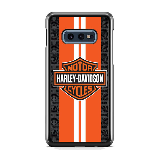 Harley Davidson Orange Stripe White Samsung Galaxy S10E Case-Xtracase
