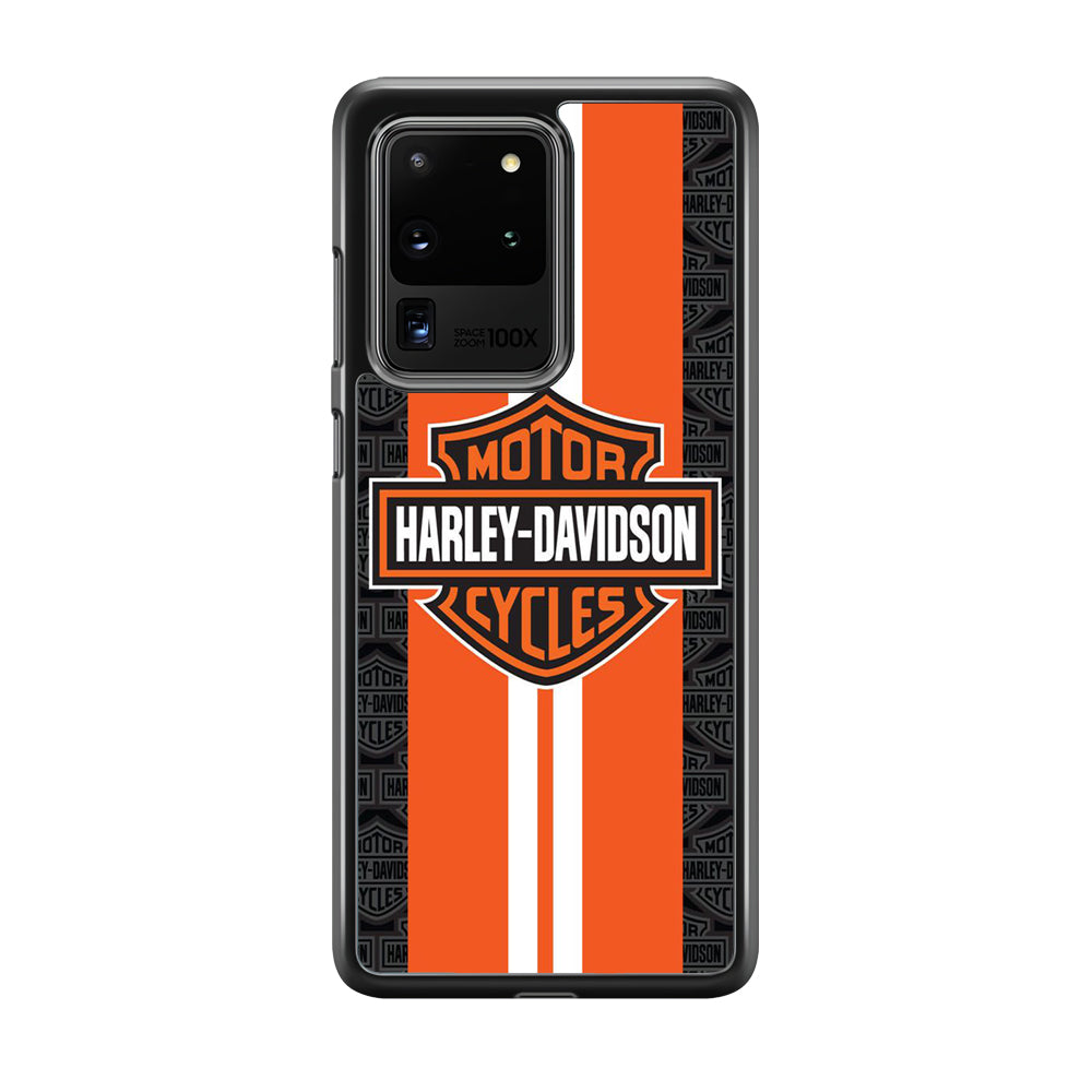 Harley Davidson Orange Stripe White Samsung Galaxy S20 Ultra Case-Xtracase