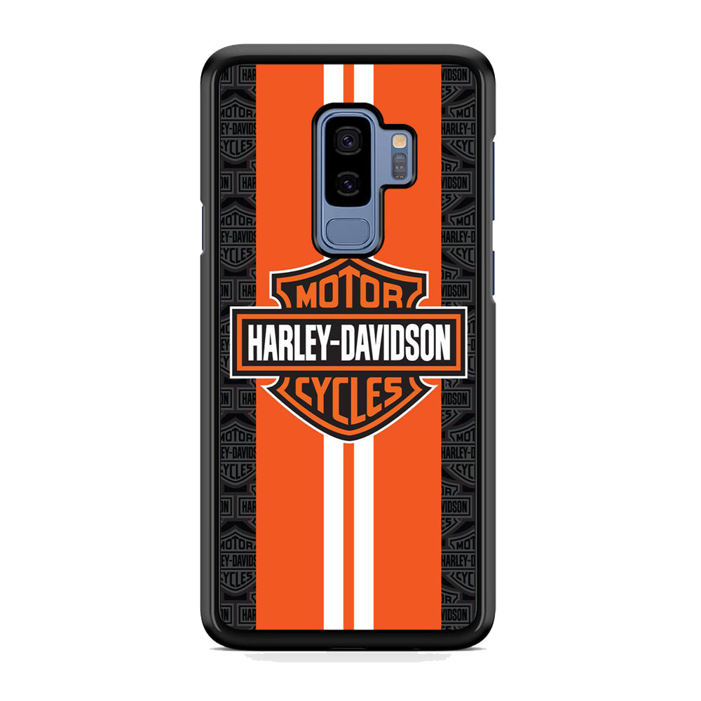 Harley Davidson Orange Stripe White Samsung Galaxy S9 Plus Case-Xtracase
