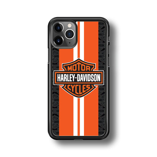 Harley Davidson Orange Stripe White iPhone 11 Pro Case-Xtracase