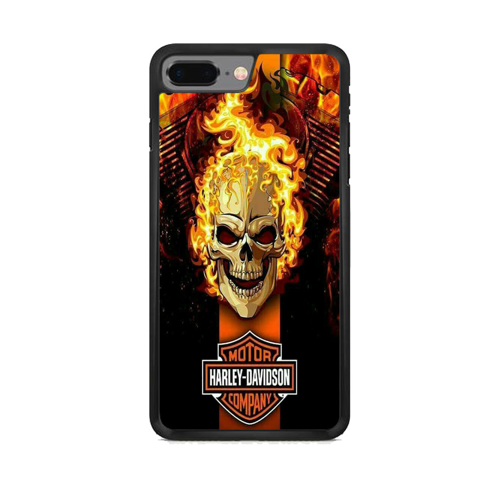 Harley Davidson Skull Fire iPhone 8 Plus Case-Xtracase