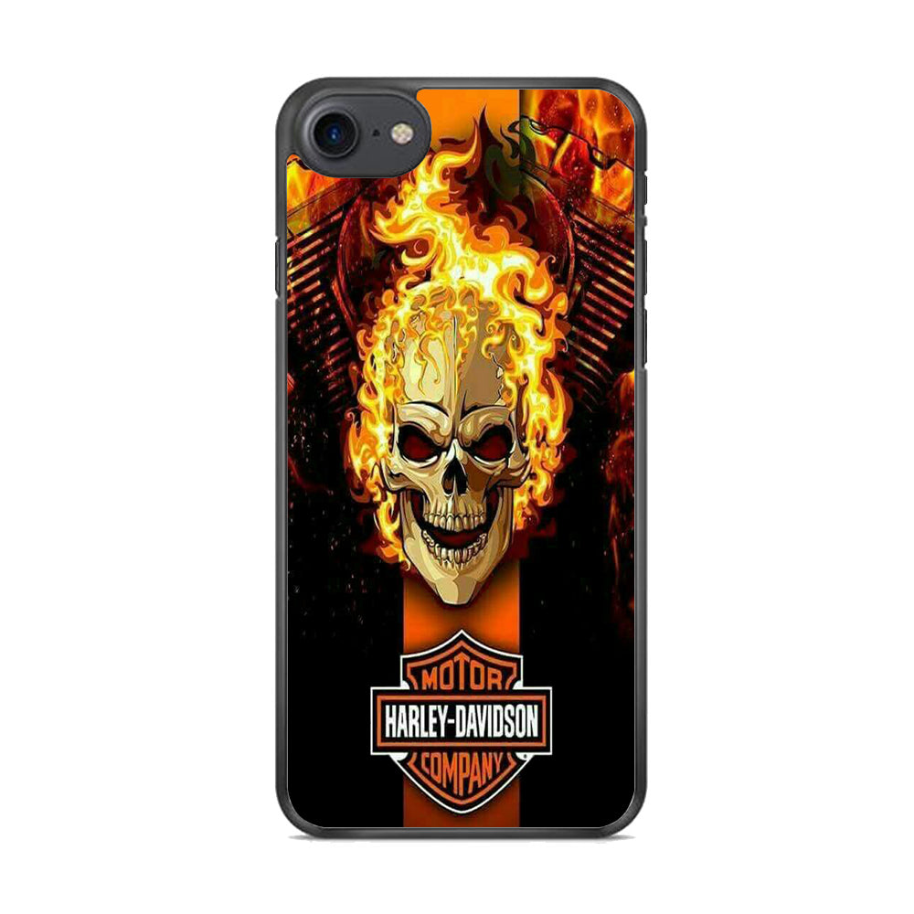 Harley Davidson Skull Fire iPhone 8 Case-Xtracase