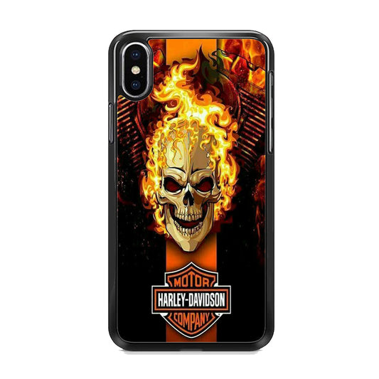 Harley Davidson Skull Fire iPhone XS MAX Case-Xtracase
