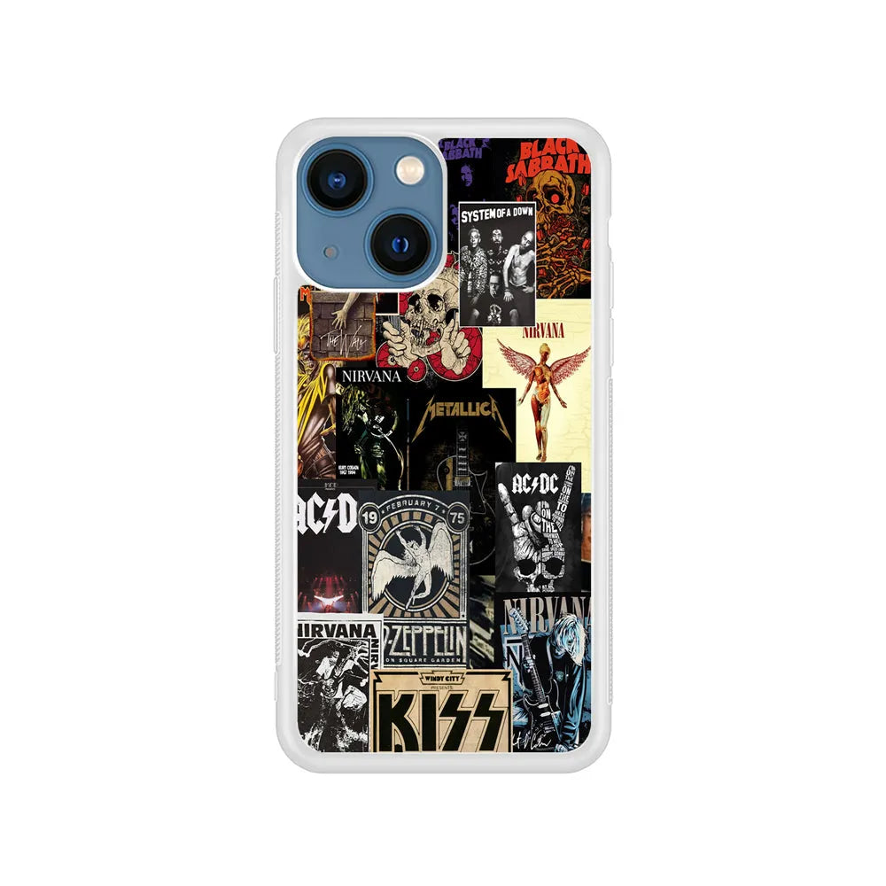 Heavy Metal Rock Music Band iPhone 14 Plus Case-Rubber / White (2D Case)-Xtracase