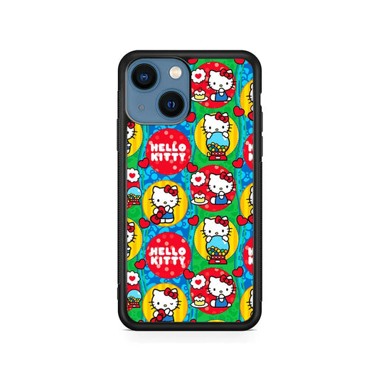 Hello Kitty Art of Momment iPhone 15 Plus Case-Rubber / Black (2D Case)-Xtracase