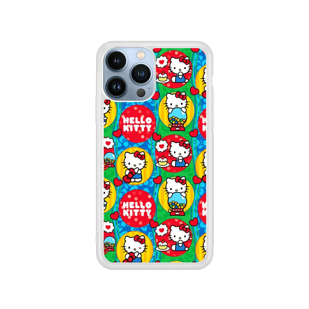 Hello Kitty Art of Momment iPhone 13 Pro Case-Rubber / White (2D Case)-Xtracase