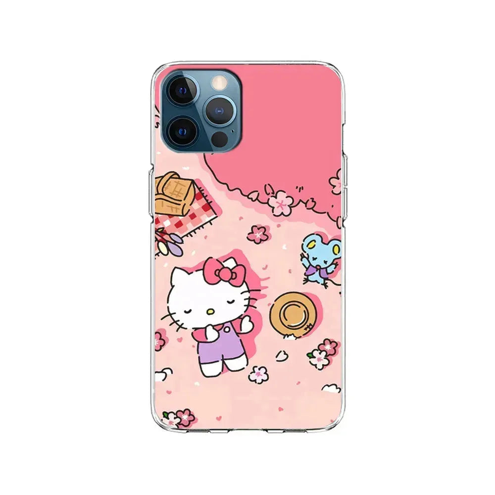 Hello Kitty Enjoy Picnic iPhone 15 Pro Max Case-Clear Soft Case-Xtracase