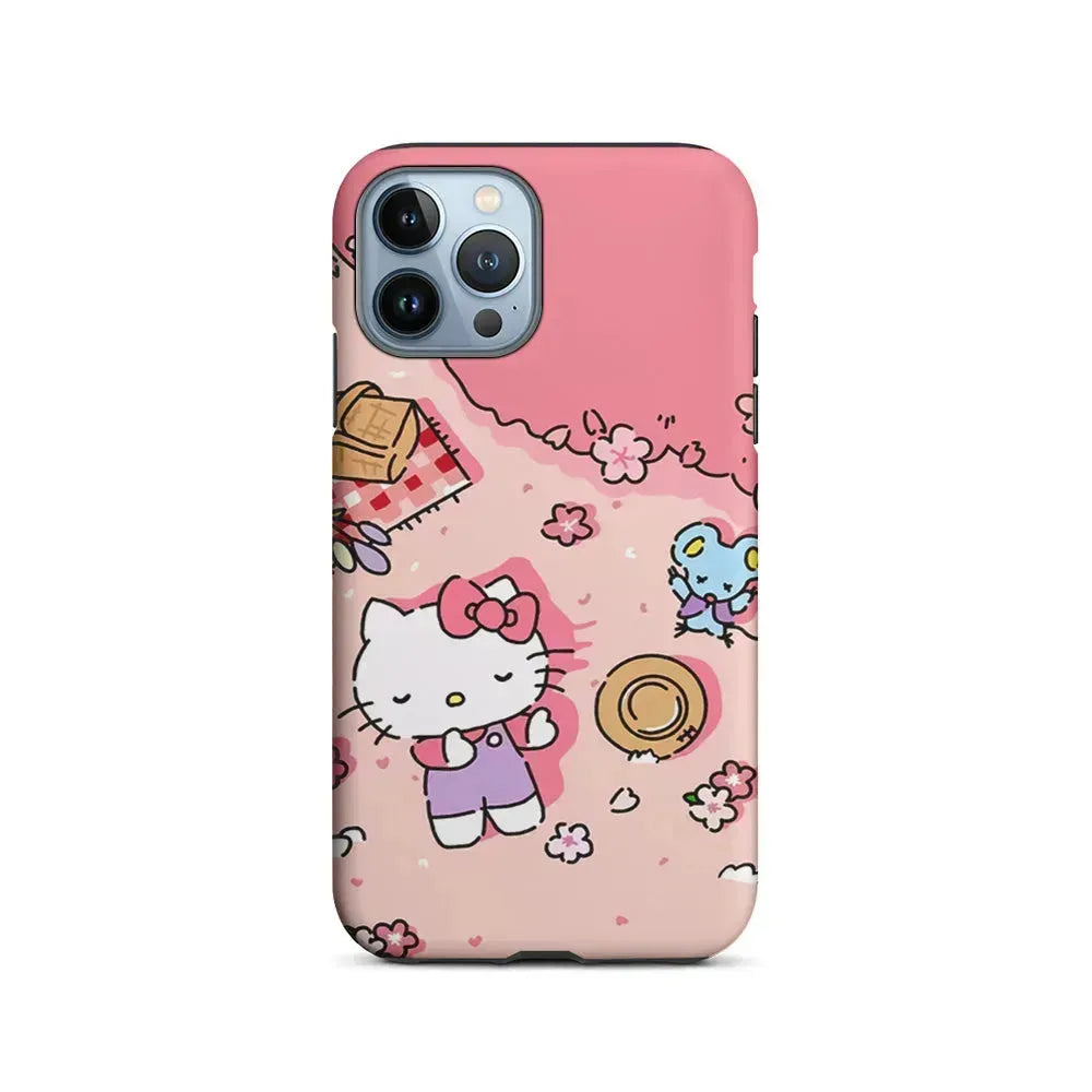 Hello Kitty Enjoy Picnic iPhone 15 Pro Max Case-2 in 1 Tough Case-Xtracase