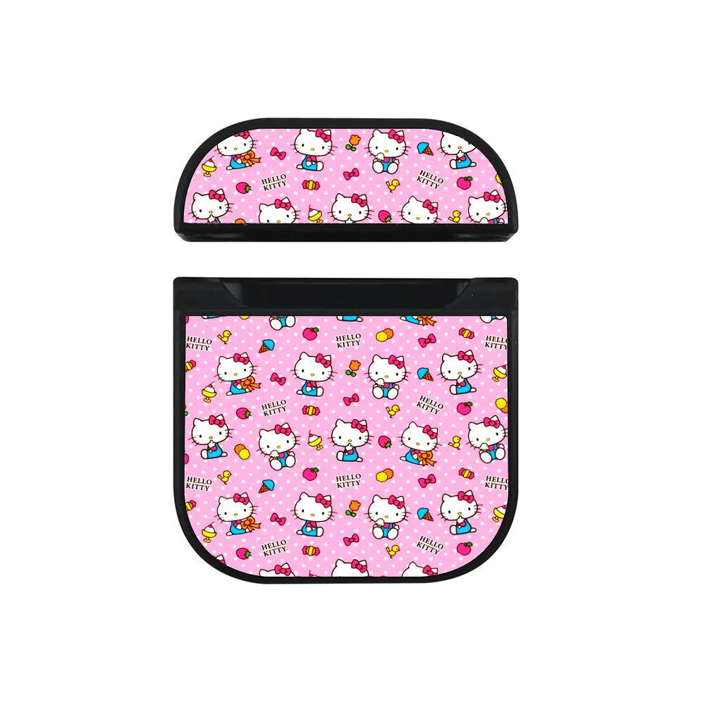 Hello Kitty Pattern Girly Hard Plastic Case Cover For Apple Airpods-Xtracase