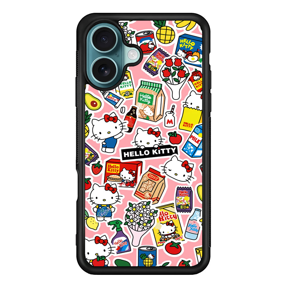 Hello Kitty Stickers iPhone 16 Plus Case - Xtracase