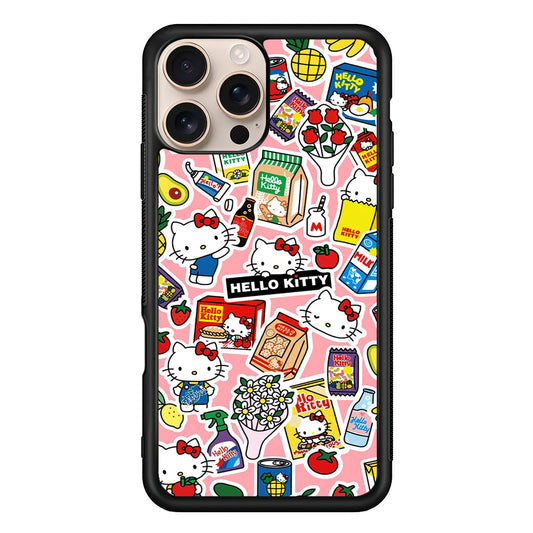 Hello Kitty Stickers iPhone 16 Pro Max Case - iPhone 16 Pro Max