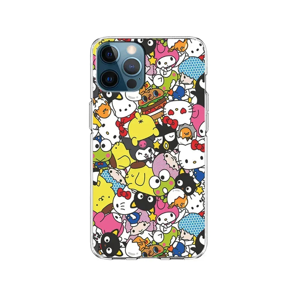Hello Kitty and Friends Doodle iPhone 15 Pro Max Case-Clear Soft Case-Xtracase