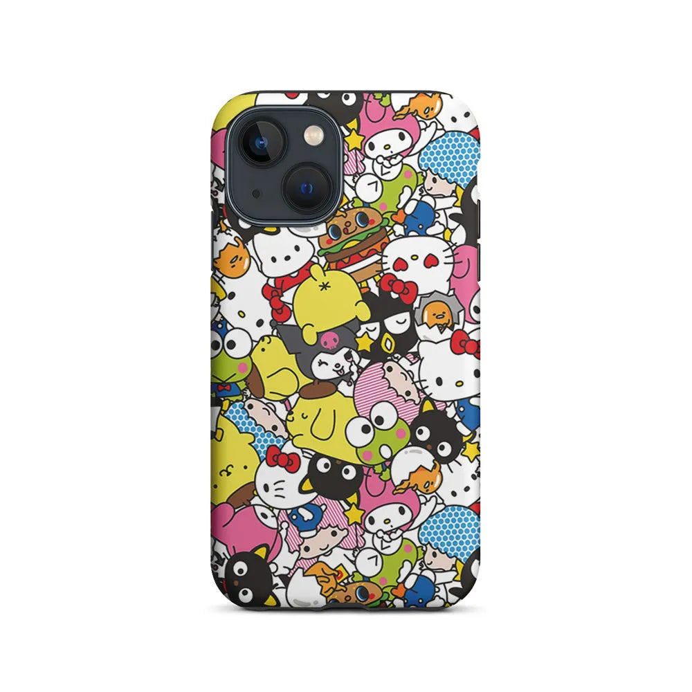 Hello Kitty and Friends Doodle iPhone 14 Plus Case-2 in 1 Tough Case-Xtracase