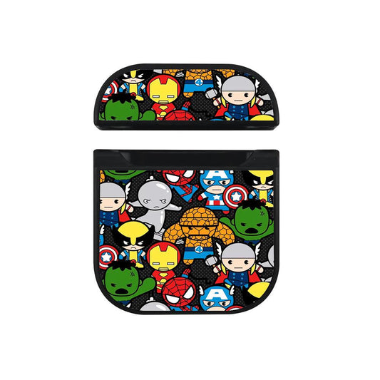 Heroes Avengers Cute Chibi Hard Plastic Case Cover For Apple Airpods-Xtracase