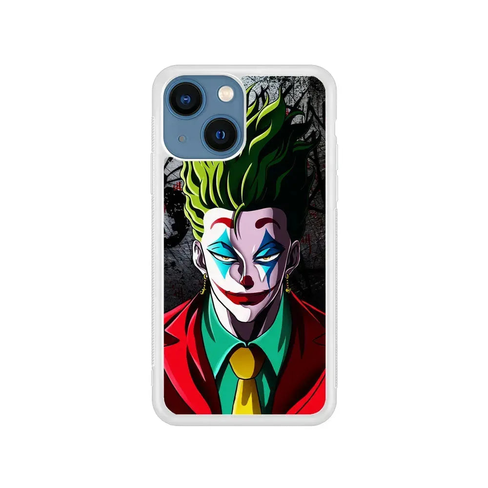 Hisoka X Joker Hunter X Hunter iPhone 13 Mini Case-Rubber / White (2D Case)-Xtracase