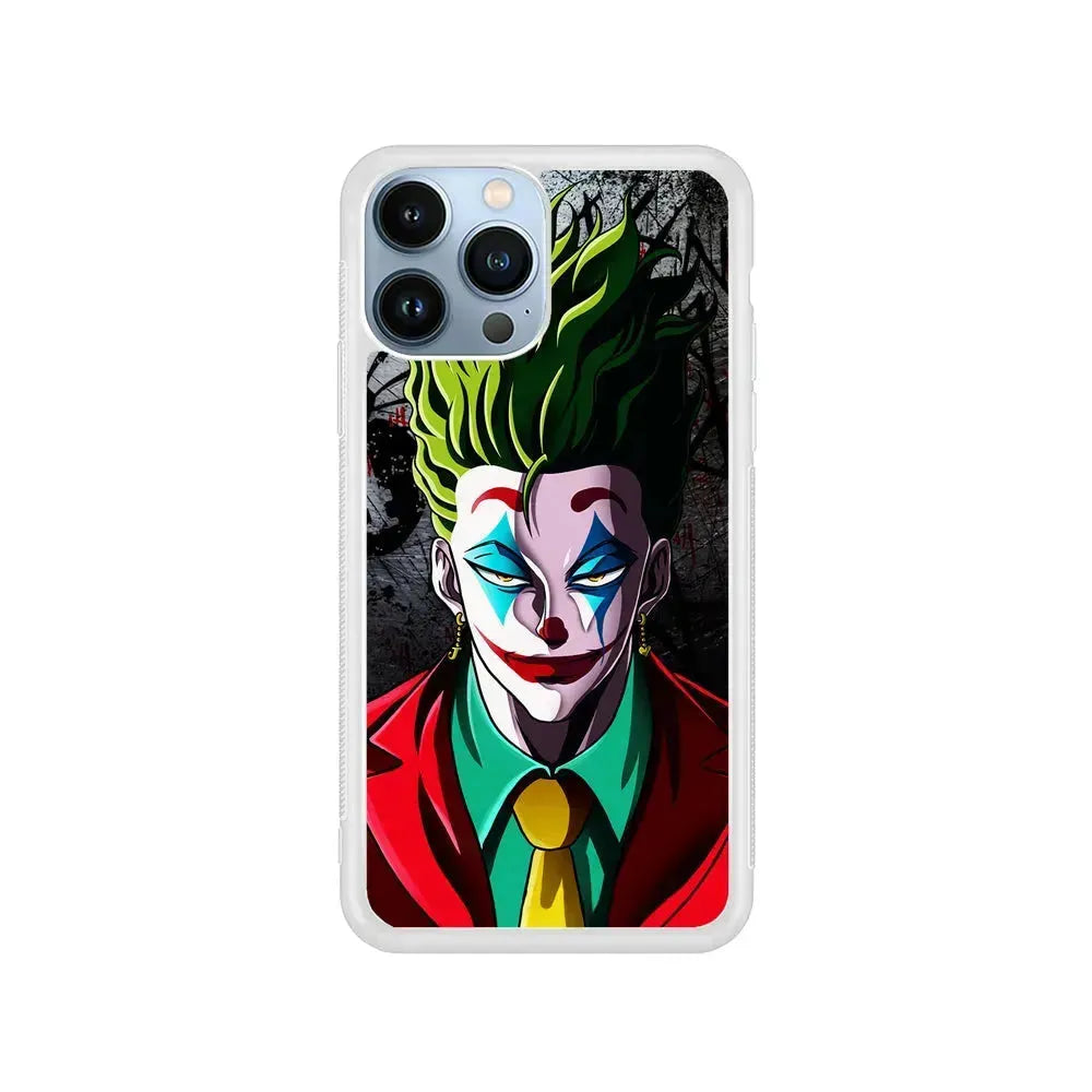 Hisoka X Joker Hunter X Hunter iPhone 15 Pro Max Case-Rubber / White (2D Case)-Xtracase
