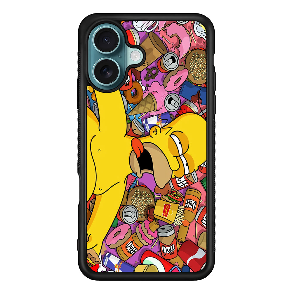 Homer Simpson Faint From Being Full iPhone 16 Case - Xtracase