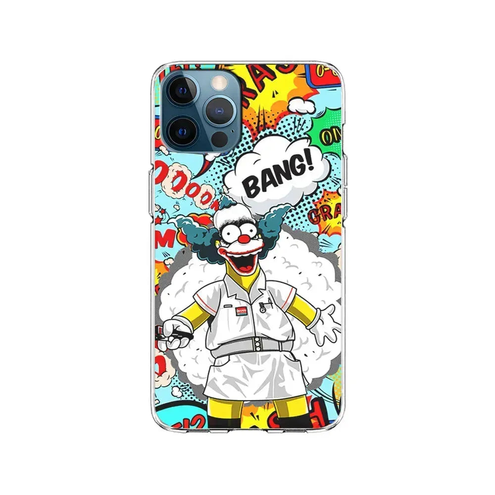 Homer Simpson Joker Bang iPhone 15 Pro Max Case-Clear Soft Case-Xtracase
