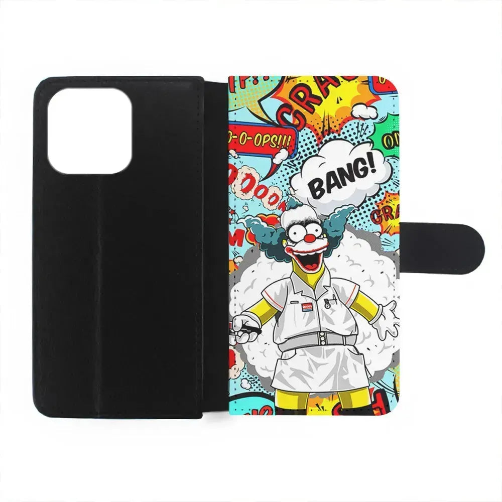 Homer Simpson Joker Bang iPhone 15 Pro Max Case-Flip Wallet Case-Xtracase