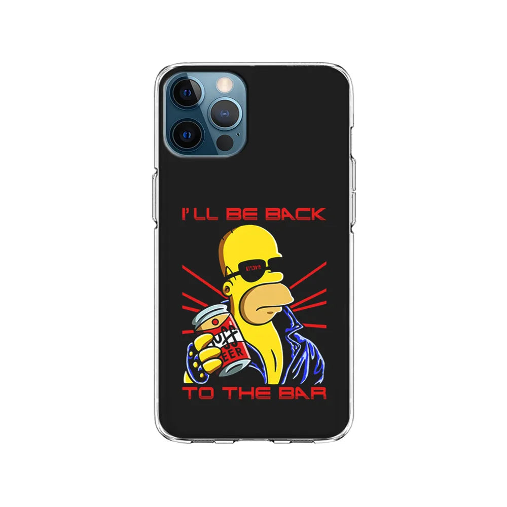 Homer Simpson with Duff Beer iPhone 13 Pro Case-Clear Soft Case-Xtracase