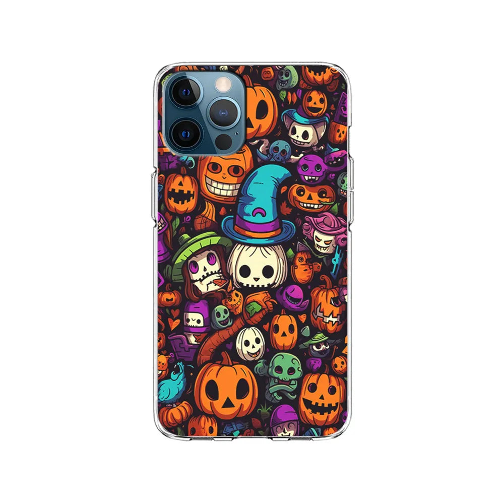 Horror Halloween Themed iPhone 13 Pro Case-Clear Soft Case-Xtracase