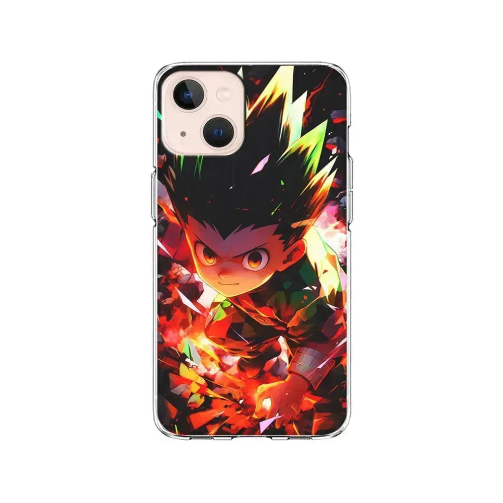 Hunter x Hunter Gon Freecss in Action iPhone 13 Mini Case-Clear Soft Case-Xtracase