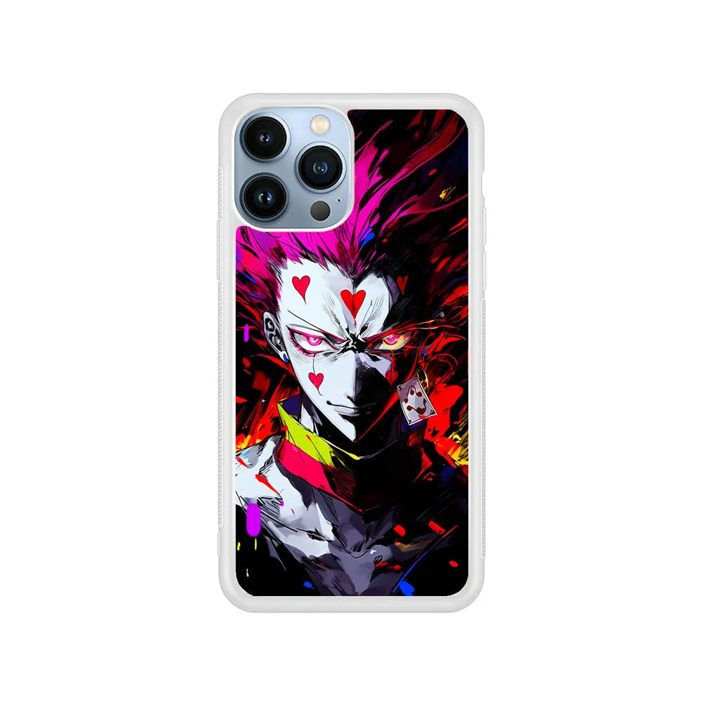 Hunter x Hunter Hisoka Art iPhone 13 Pro Case-Rubber / White (2D Case)-Xtracase