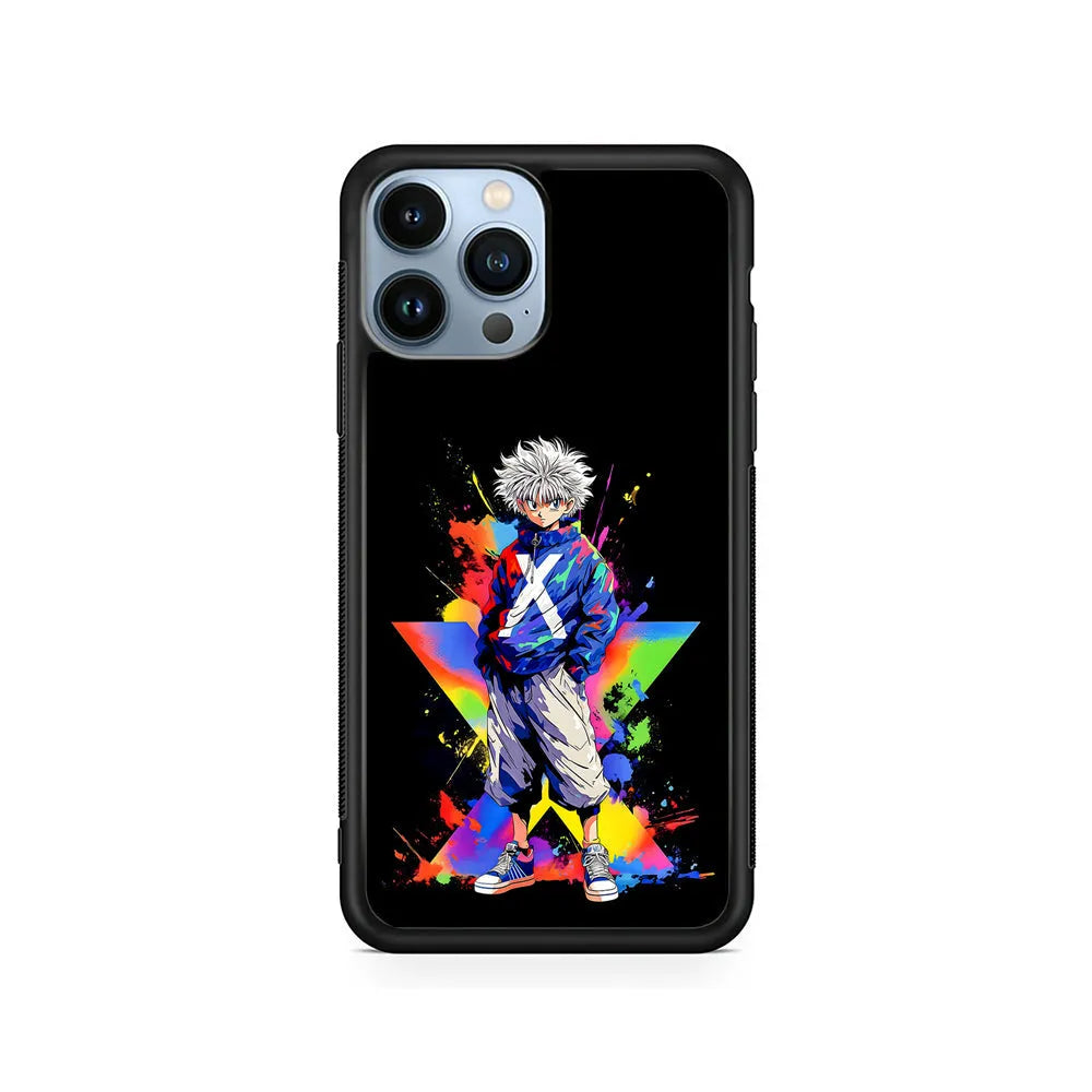 Hunter x Hunter Killua Fashionable iPhone 13 Pro Max Case-Rubber / Black (2D Case)-Xtracase